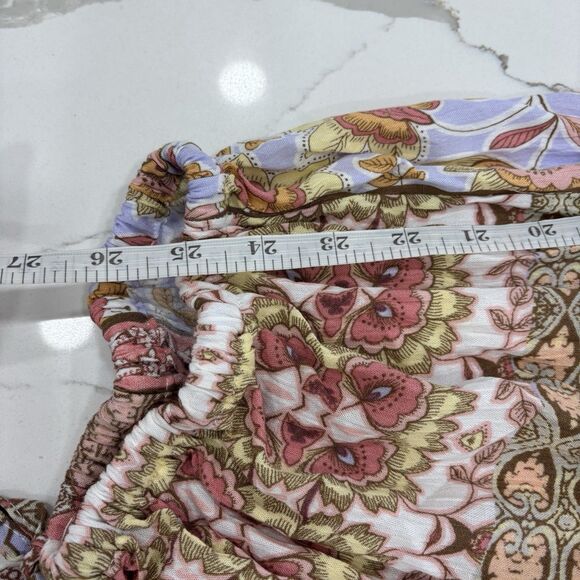 Olivaceous Pants Womens Size Large Boho Mixed Prints Jogger Flowy Pink - Picture 7 of 8